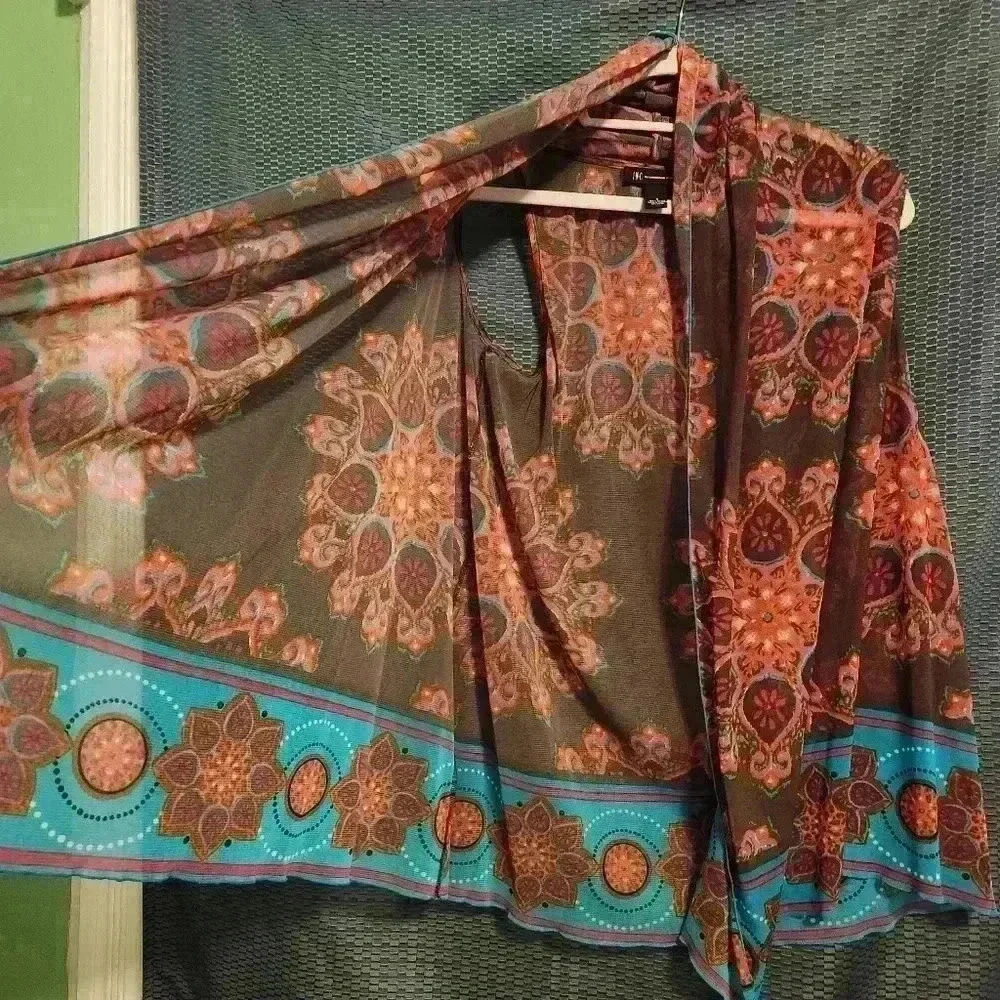 PRETTY INC Sheer Cardigan Vest Wrap